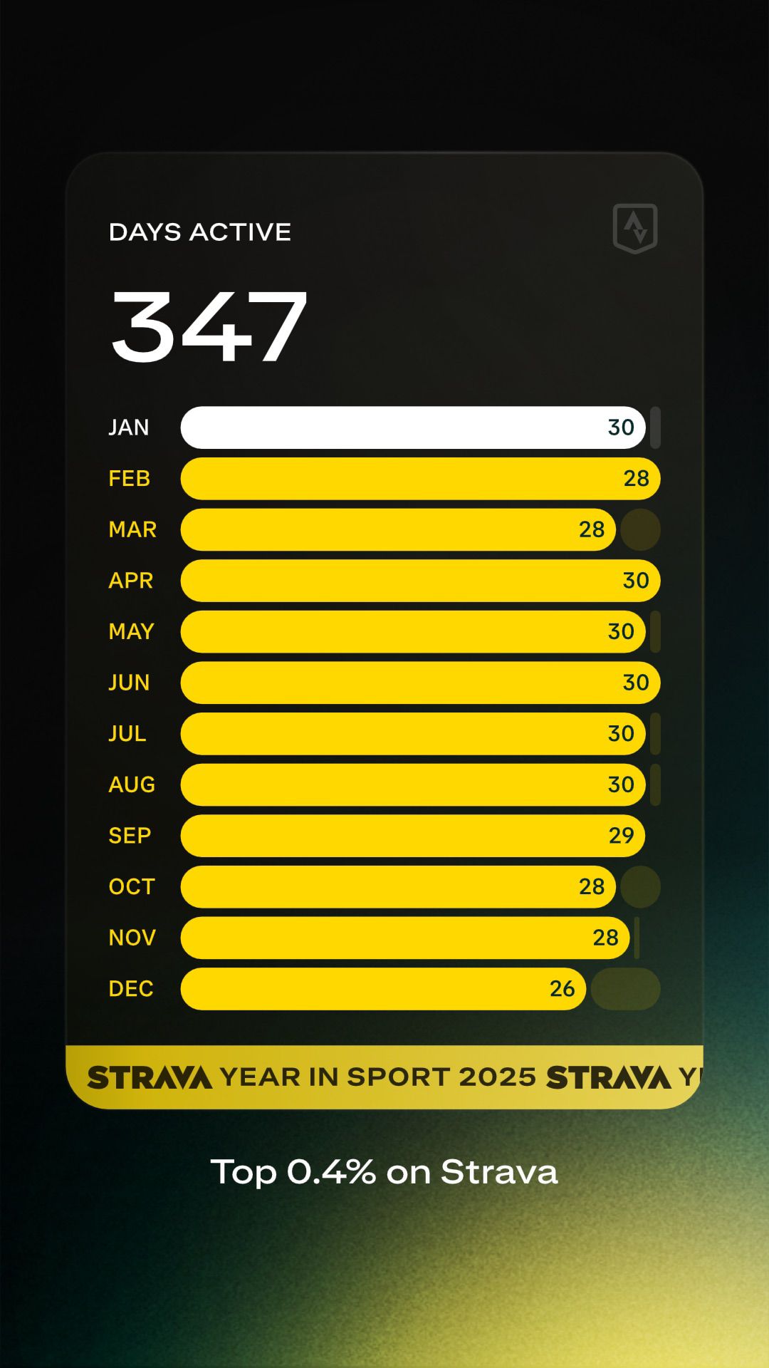 2025 — 347 Days Active · Top 0.4%